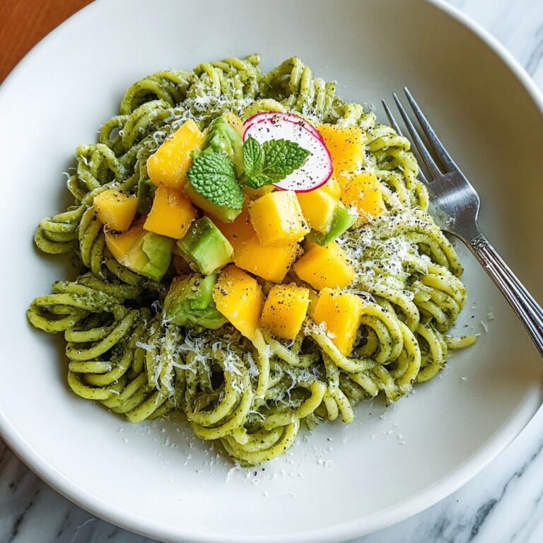 Zoodles with Avocado and Mango Sauce Recipe