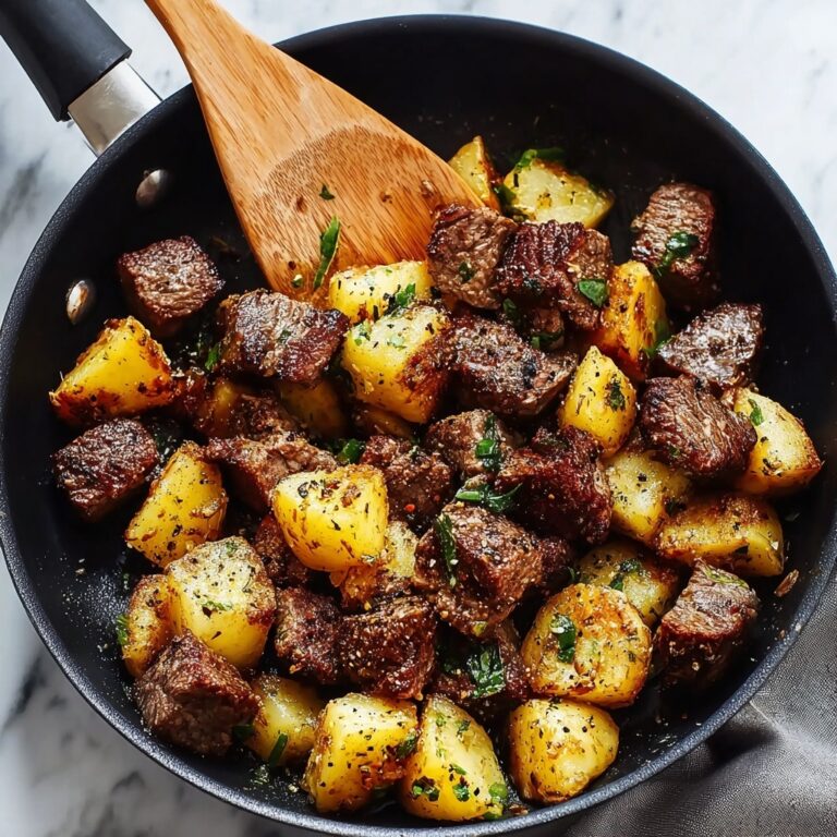 Garlic Butter Steak Bites with Herb Potatoes Recipe