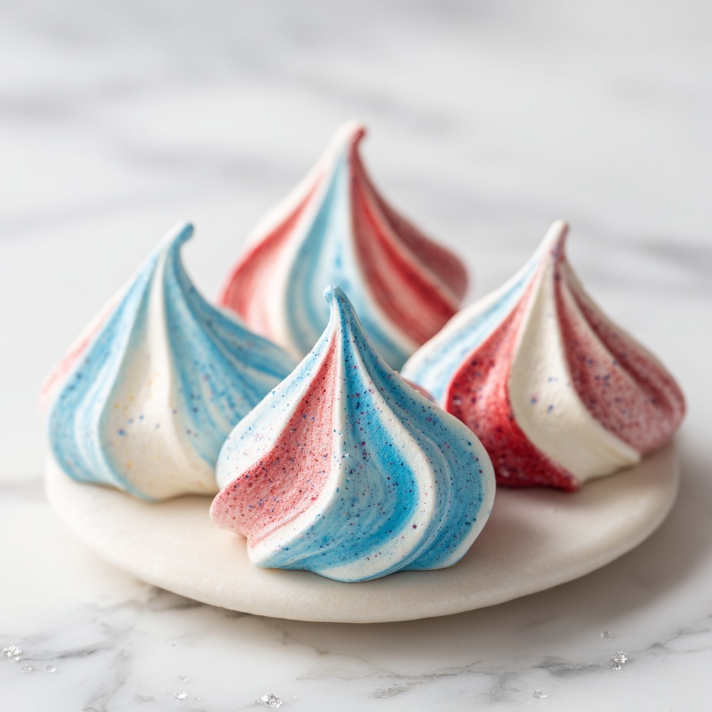 Patriotic Meringue Kisses Recipe - Recipe Image