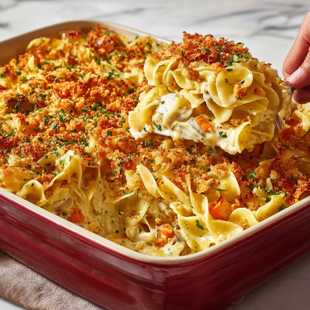 Old-Fashioned Chicken and Noodles Casserole Recipe - Recipe Image