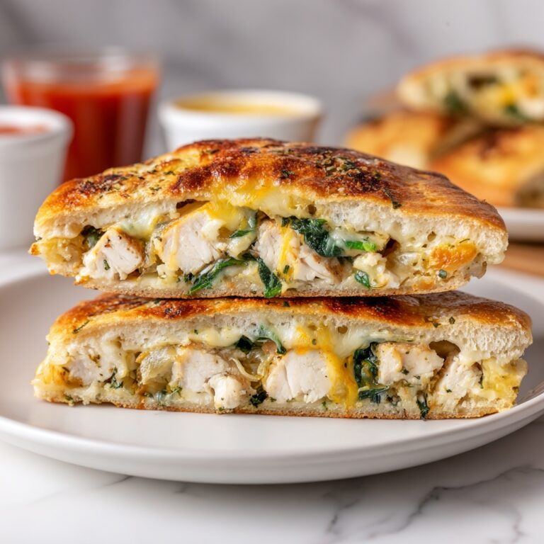 Creamy Chicken Spinach Ricotta Calzones Recipe