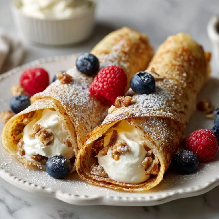 Cheesecake Crepe Roll-Ups Recipe