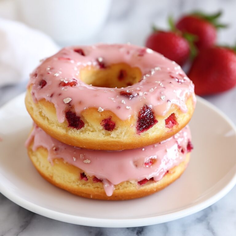 Strawberry Cake Donuts Recipe