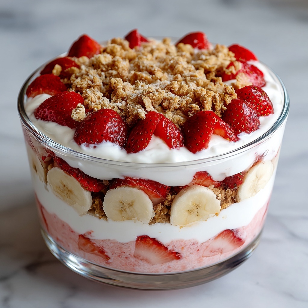 Strawberry Crunch Banana Pudding Recipe - Recipe Image
