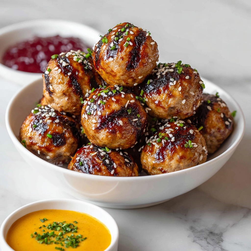 Korean BBQ Meatballs with Spicy Mayo Dip Recipe - Recipe Image