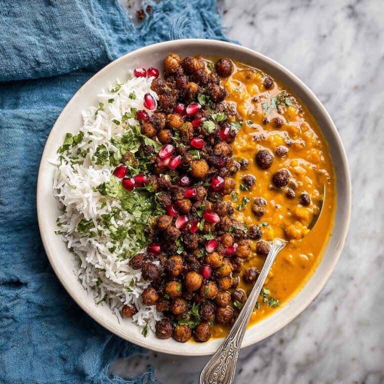 Sweet Potato Lentil Curry with Crispy Sesame Chickpeas Recipe