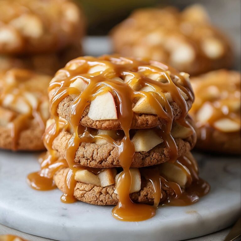 Caramel-Drizzled Apple Cinnamon Cookies Recipe