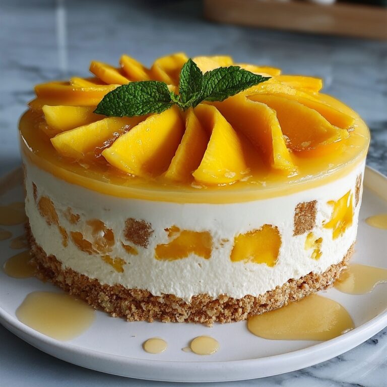Unbaked Cheese and Mango Cake Recipe
