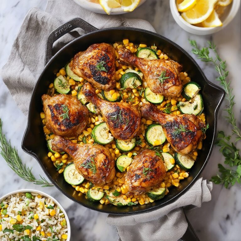 Garlic Butter Chicken with Zucchini and Corn Recipe