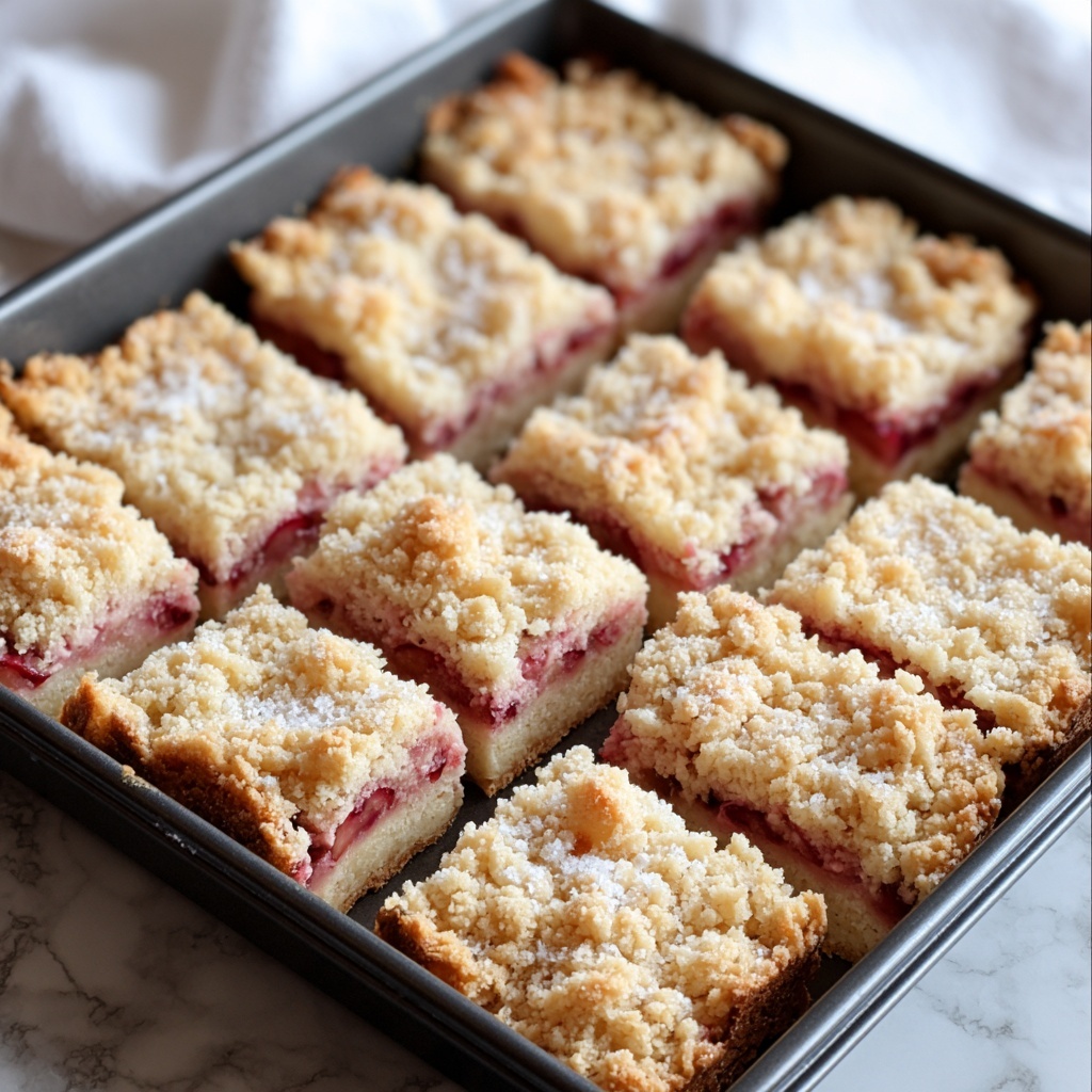 Coconut Rhubarb Breakfast Cake Recipe - Recipe Image