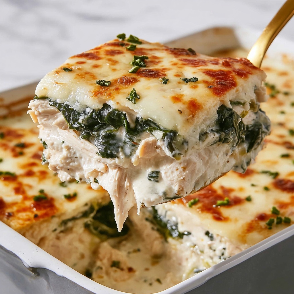 Spinach Artichoke Chicken Casserole Recipe - Recipe Image