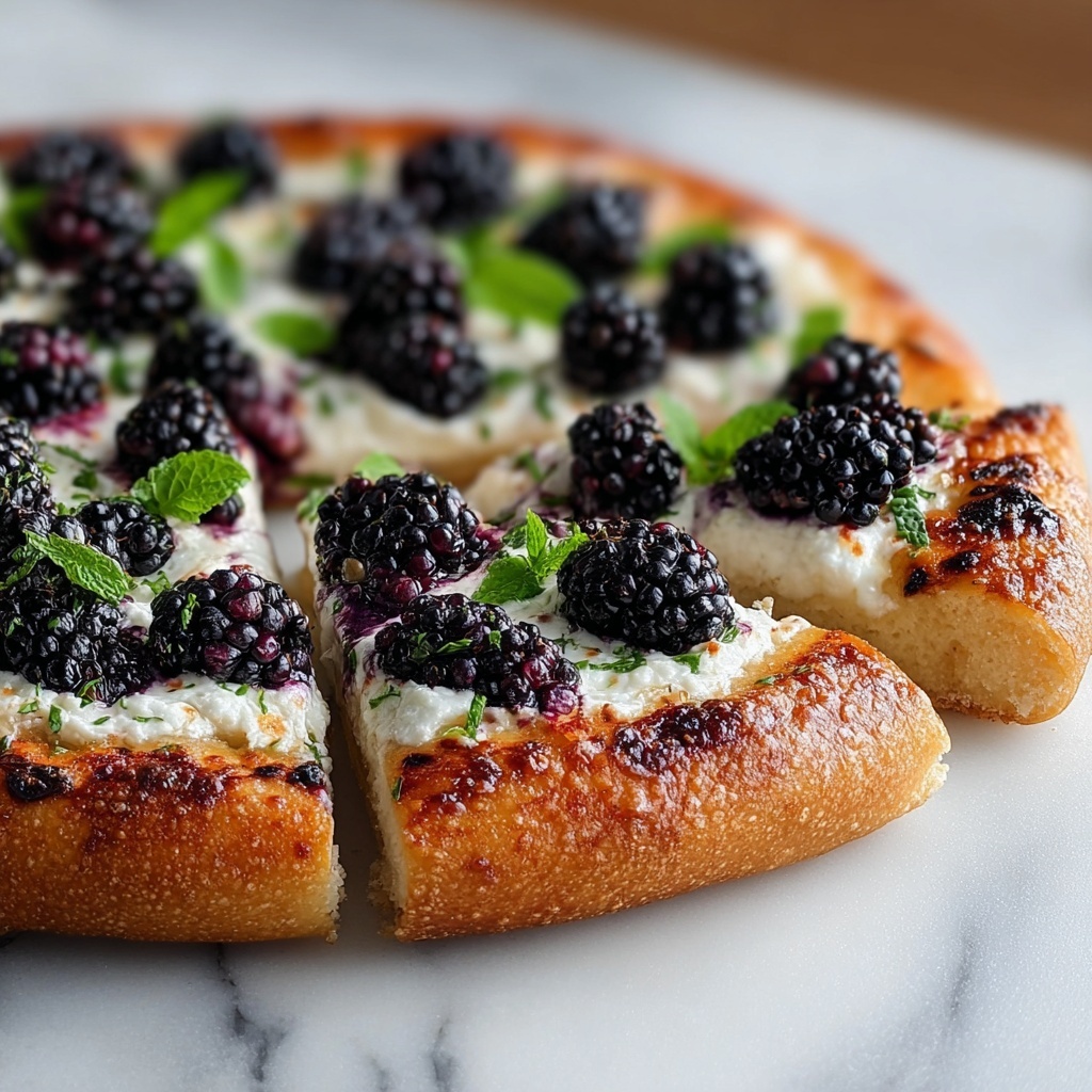 Blackberry Basil Ricotta Pizza Recipe - Recipe Image