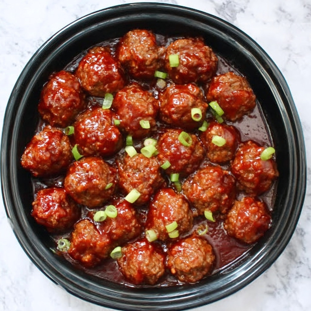 Slow Cooker Sweet & Savory Meatballs Recipe - Recipe Image