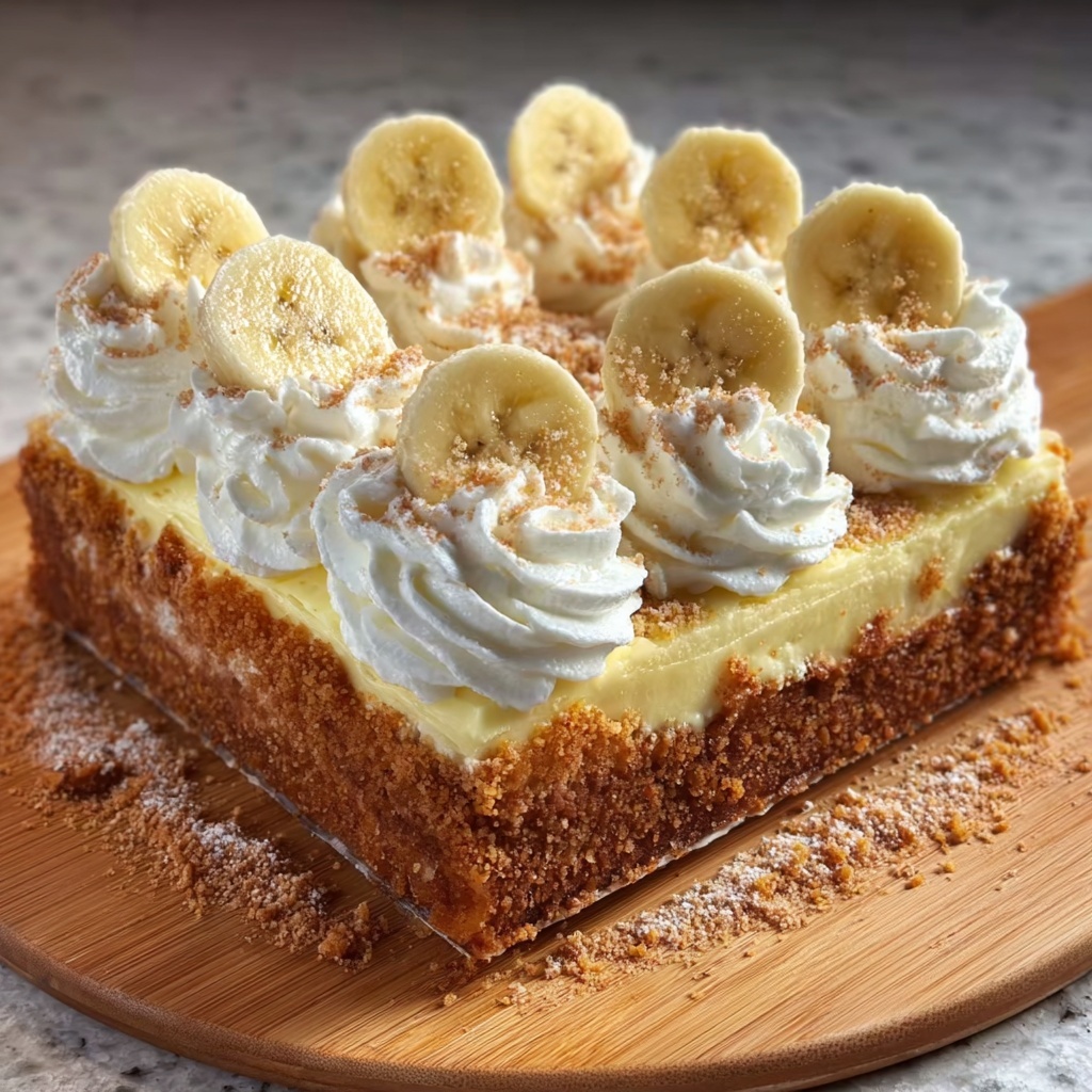 Banana Pudding Cheesecake Squares Recipe - Recipe Image