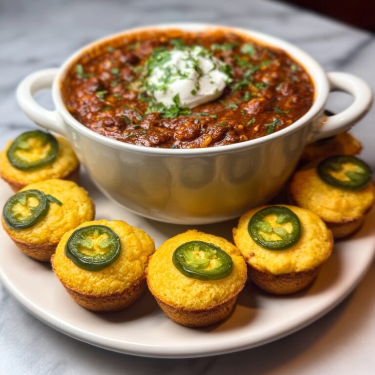 Chili and Jalapeño Cheddar Cornbread Minis Recipe