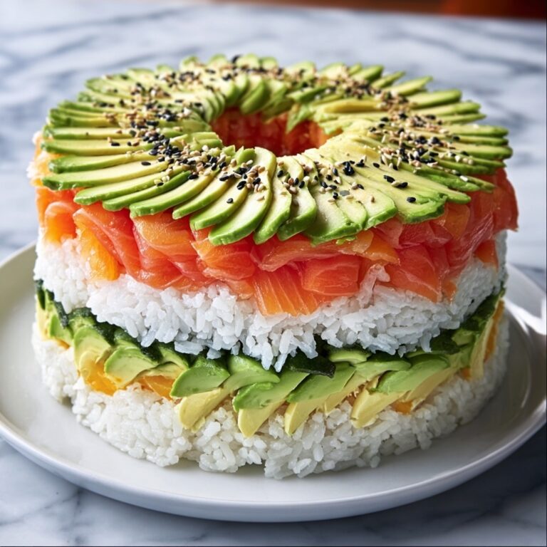 Avocado Sushi Cake Recipe