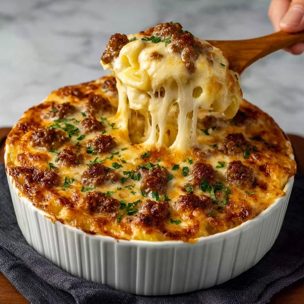 Sausage, Egg, and Cream Cheese Hashbrown Casserole Recipe - Recipe Image