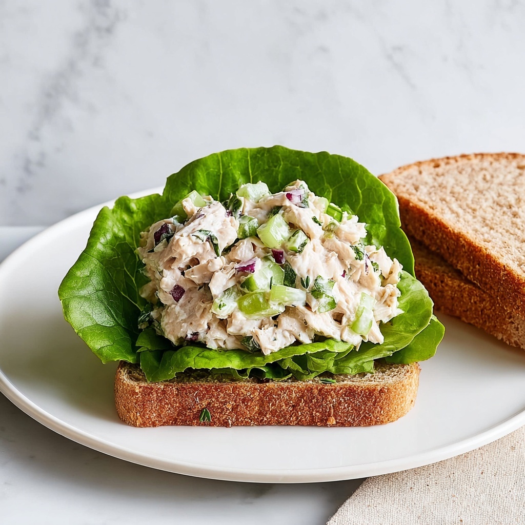 Creamy Tuna Salad with Mayonnaise, Red Onion, and Dill Pickle Relish Recipe - Recipe Image