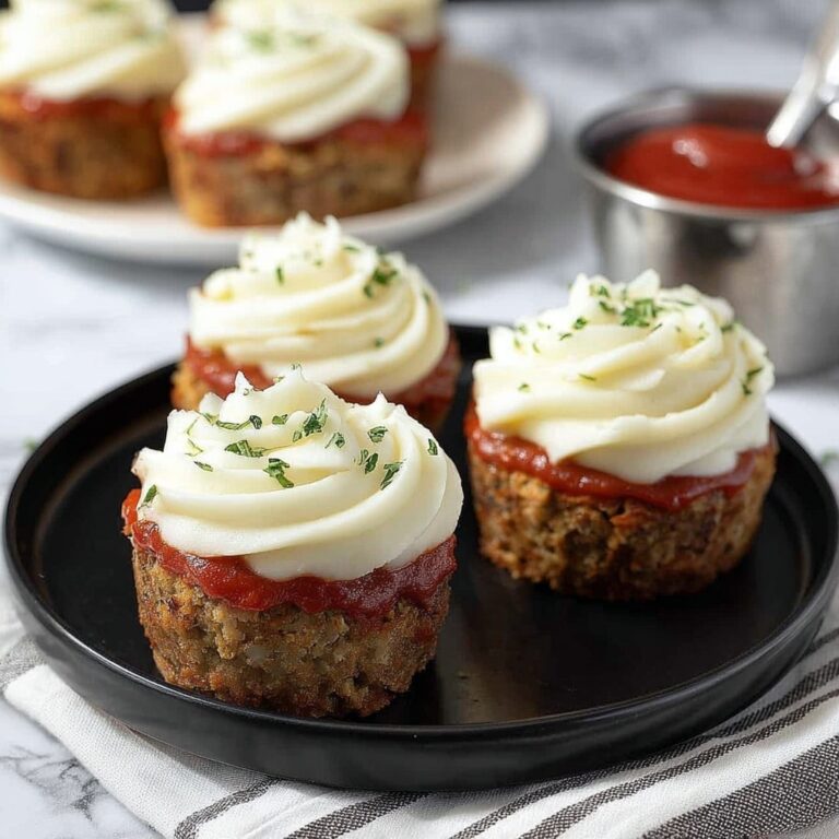 Meatloaf Cupcakes with Mashed Potato Frosting Recipe