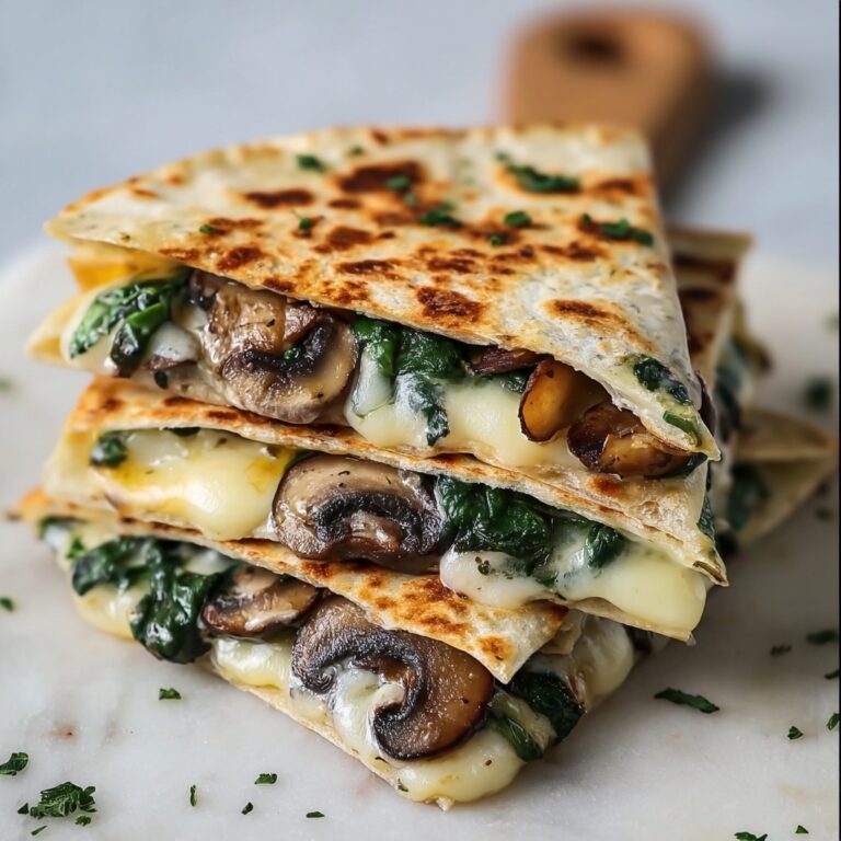 Baked Spinach Mushroom Quesadillas Recipe
