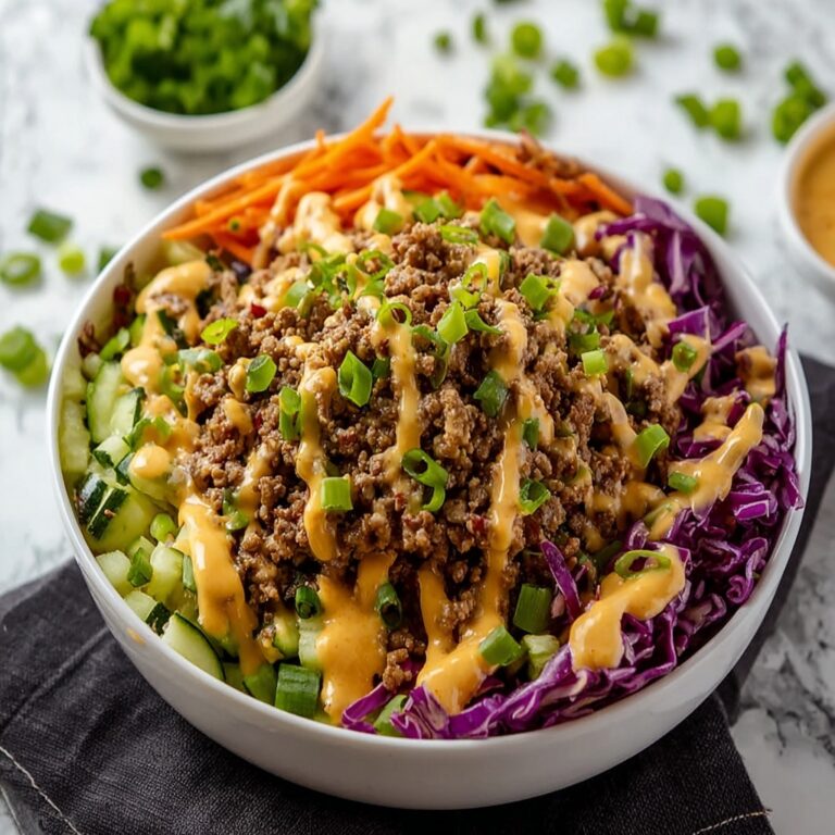 Egg Roll in a Bowl with Creamy Chili Sauce Recipe