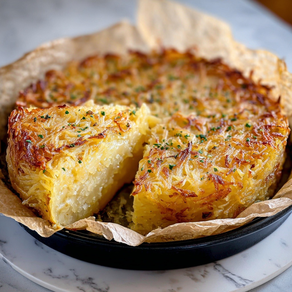 Spanish Tortilla-Inspired Quiche with Hashbrown Crust Recipe - Recipe Image