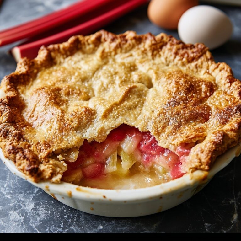 Rhubarb Custard Pie Recipe