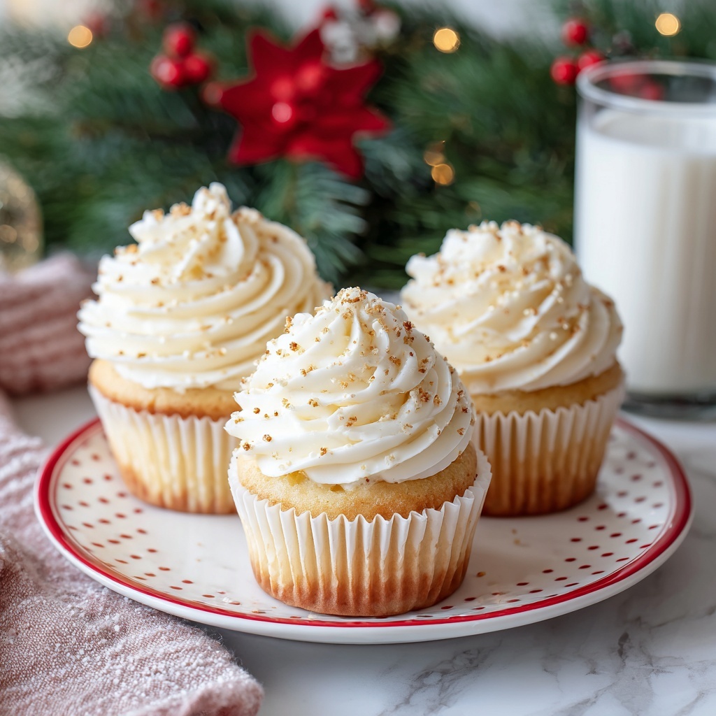 Easy Eggnog Cupcakes Recipe - Recipe Image