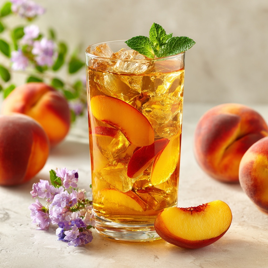 Easy Peach Tea: The Perfect Refreshing Summer Drink Recipe - Recipe Image