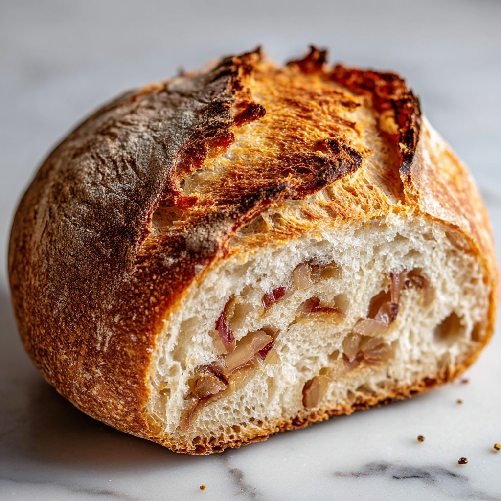 Caramelized Onion & Gouda Sourdough Recipe - Recipe Image