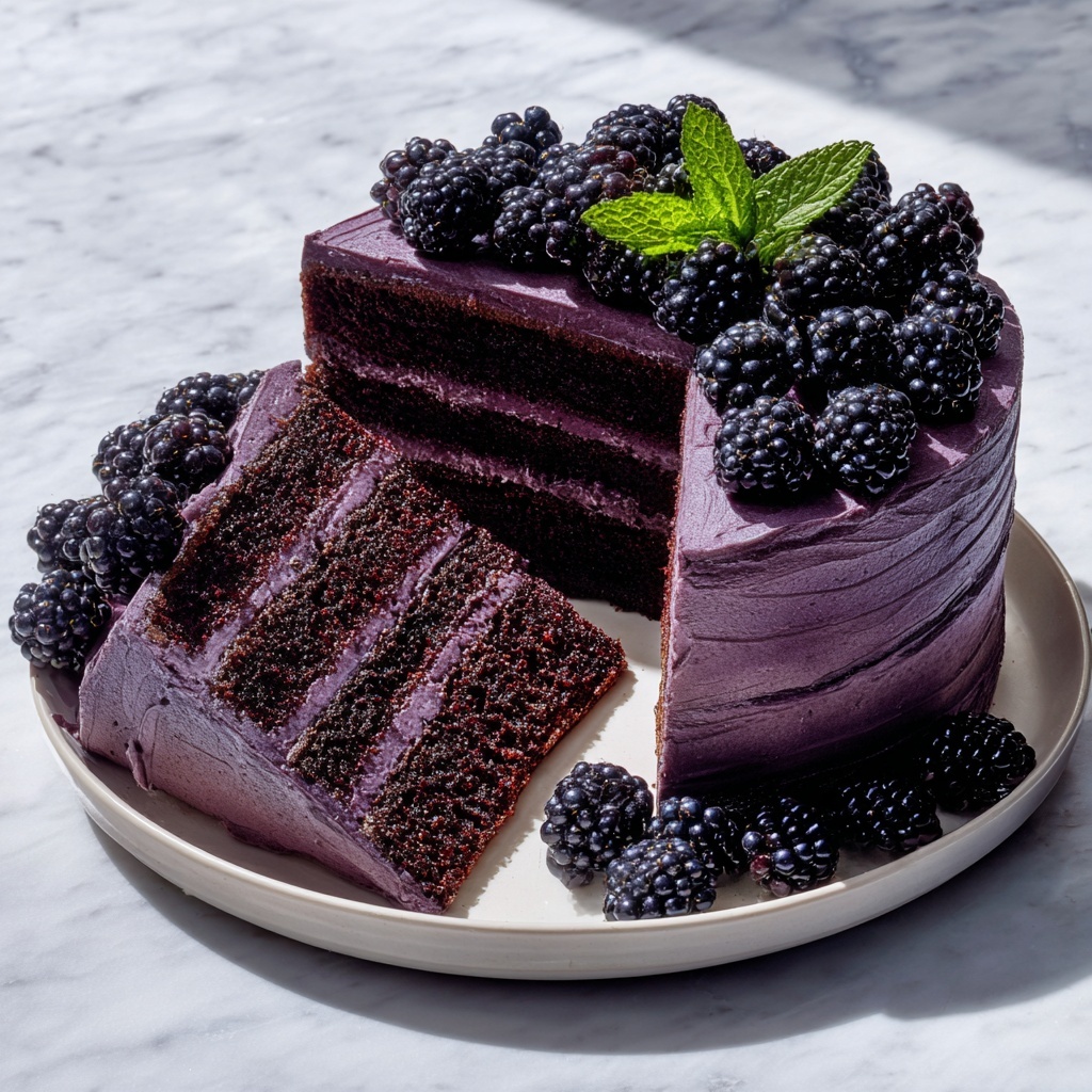 Blackberry Velvet Gothic Cake Recipe - Recipe Image