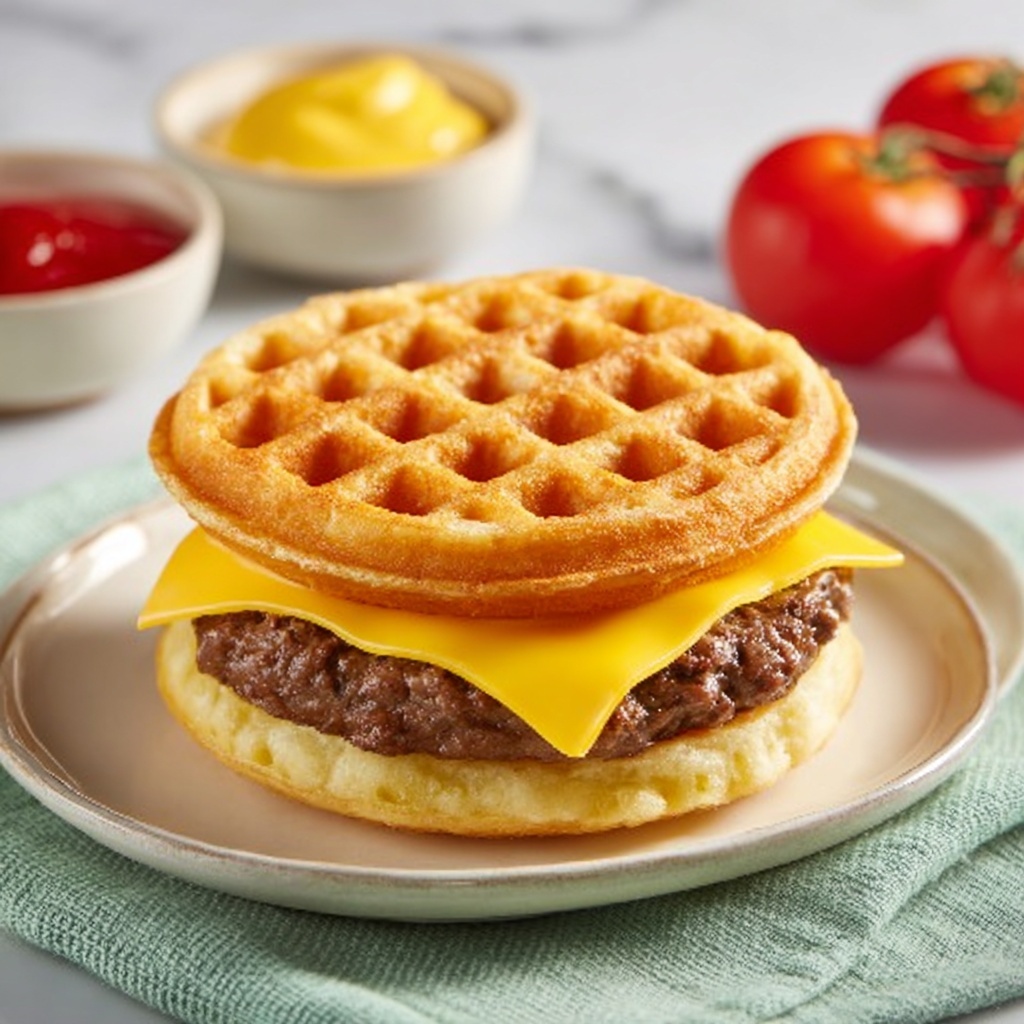 Eggo Sausage, Egg and Cheese Sandwich Recipe - Recipe Image