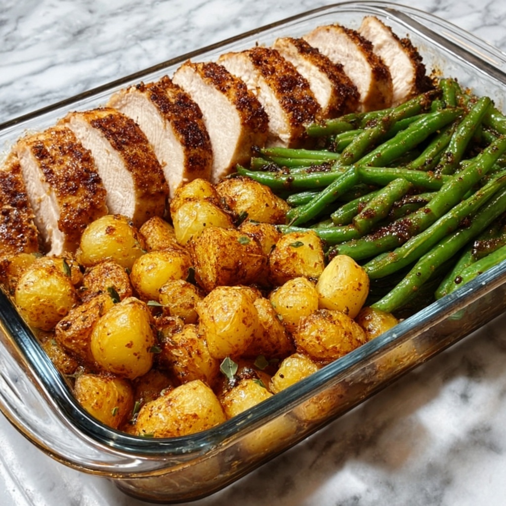 Easy Baked Chicken, Potatoes, and Green Beans Recipe - Recipe Image