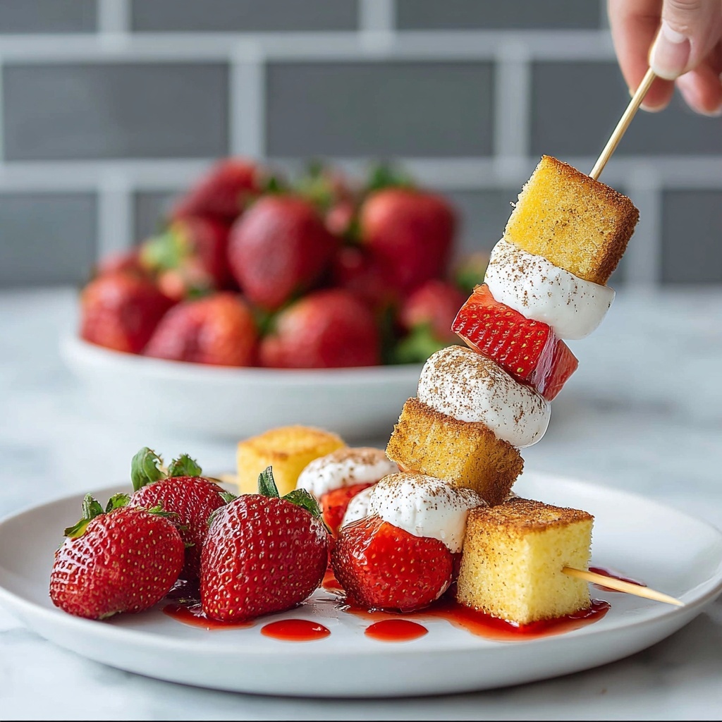 Strawberry Shortcake Kabobs: A Delicious and Easy Dessert Recipe - Recipe Image