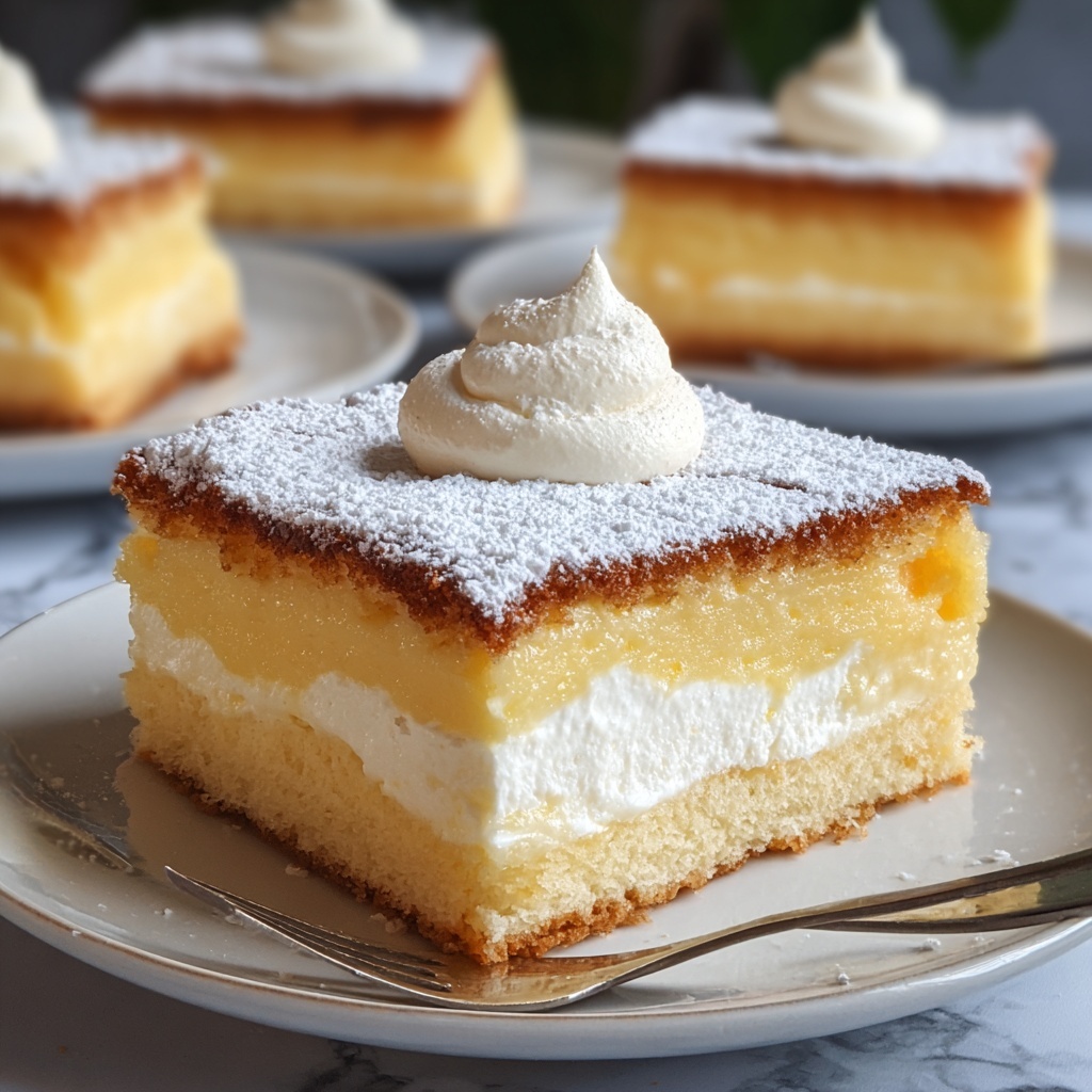 Vanilla Magic Custard Cake Recipe - Recipe Image