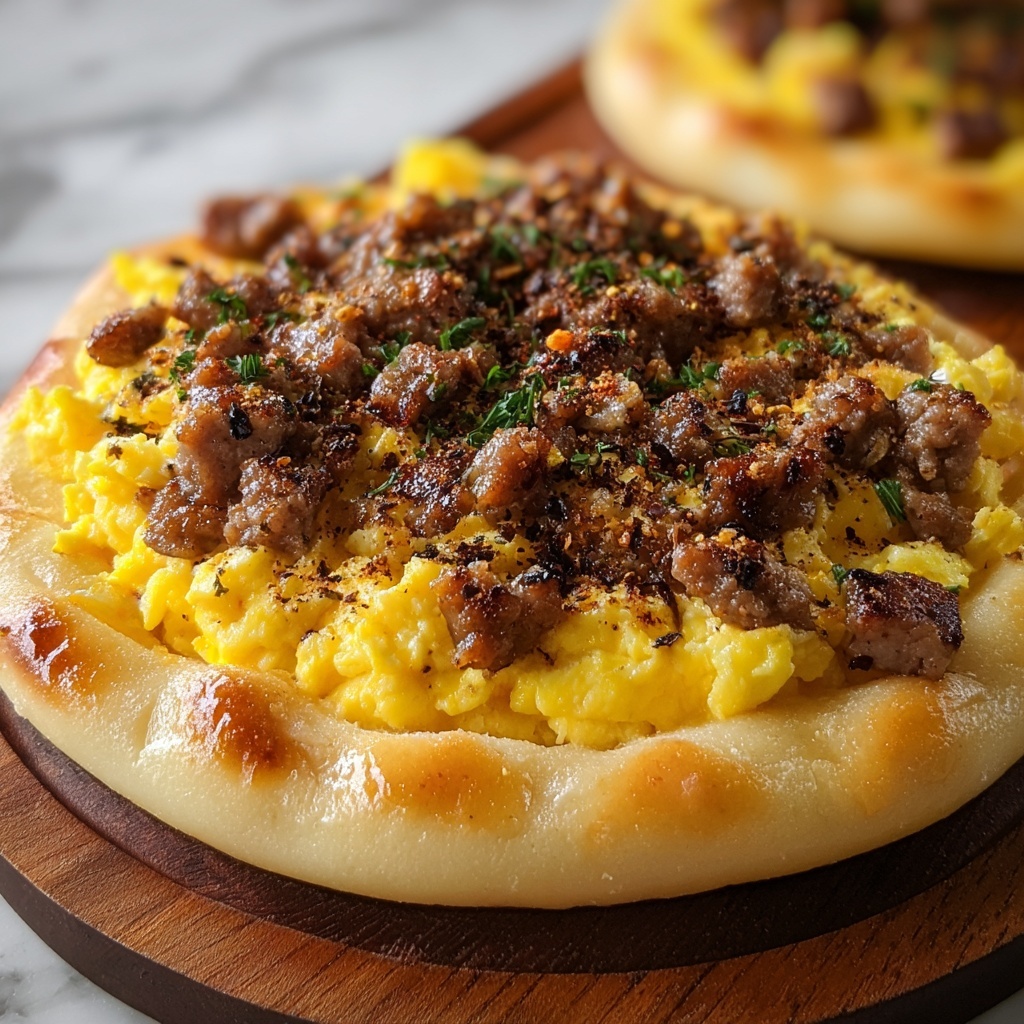 English Muffin Breakfast Pizza Recipe - Recipe Image