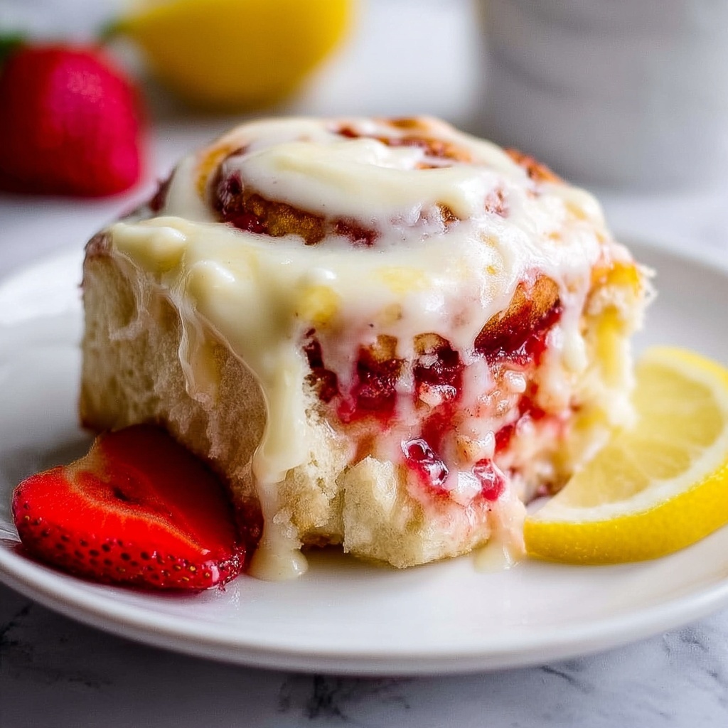 Giant Strawberry Cinnamon Roll Recipe - Recipe Image
