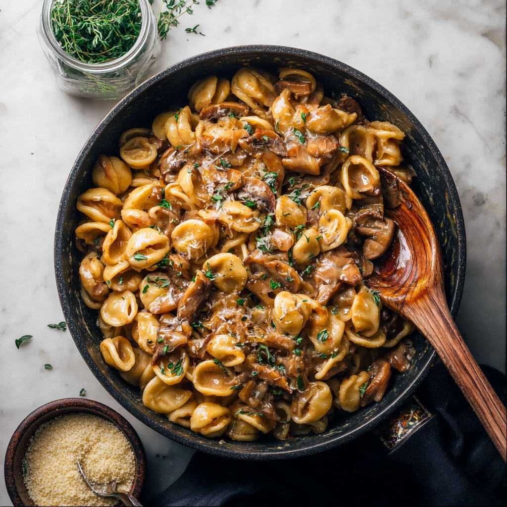One Pot French Onion Pasta Recipe - Recipe Image