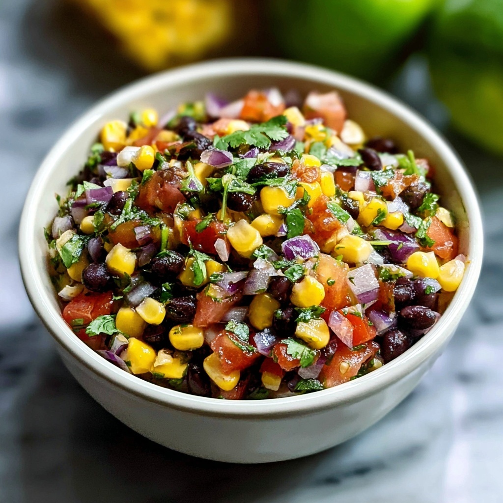 Refreshing Black Bean Corn Salad Recipe - Recipe Image