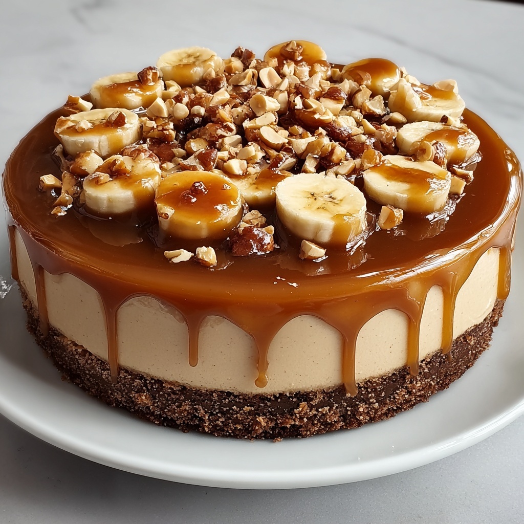 Banana Caramel Nut Cheesecake Recipe - Recipe Image
