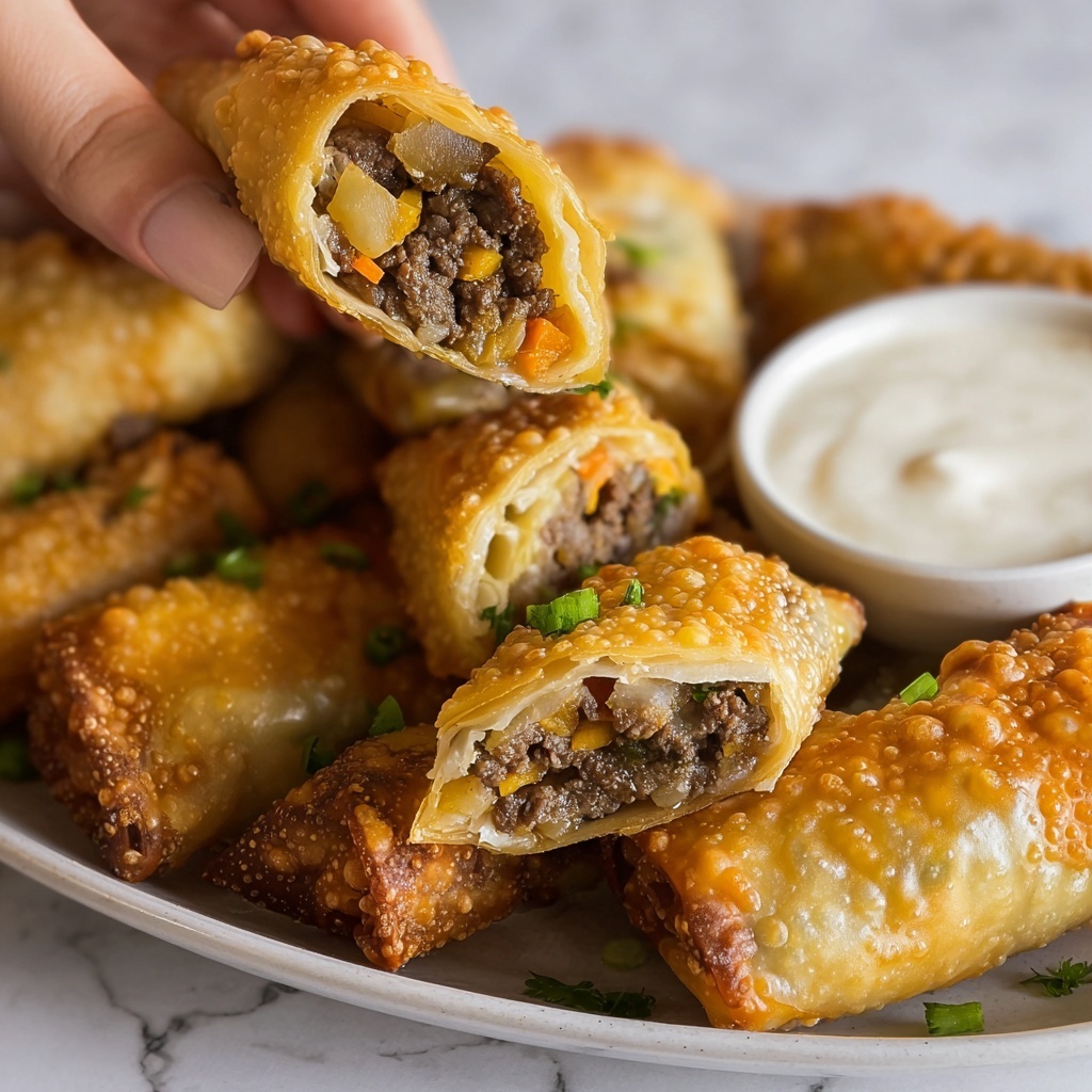 Philly Cheesesteak Egg Rolls Recipe - Recipe Image