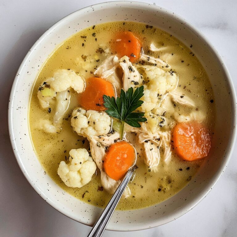 Anti-Inflammatory Cauliflower Chicken Soup Recipe