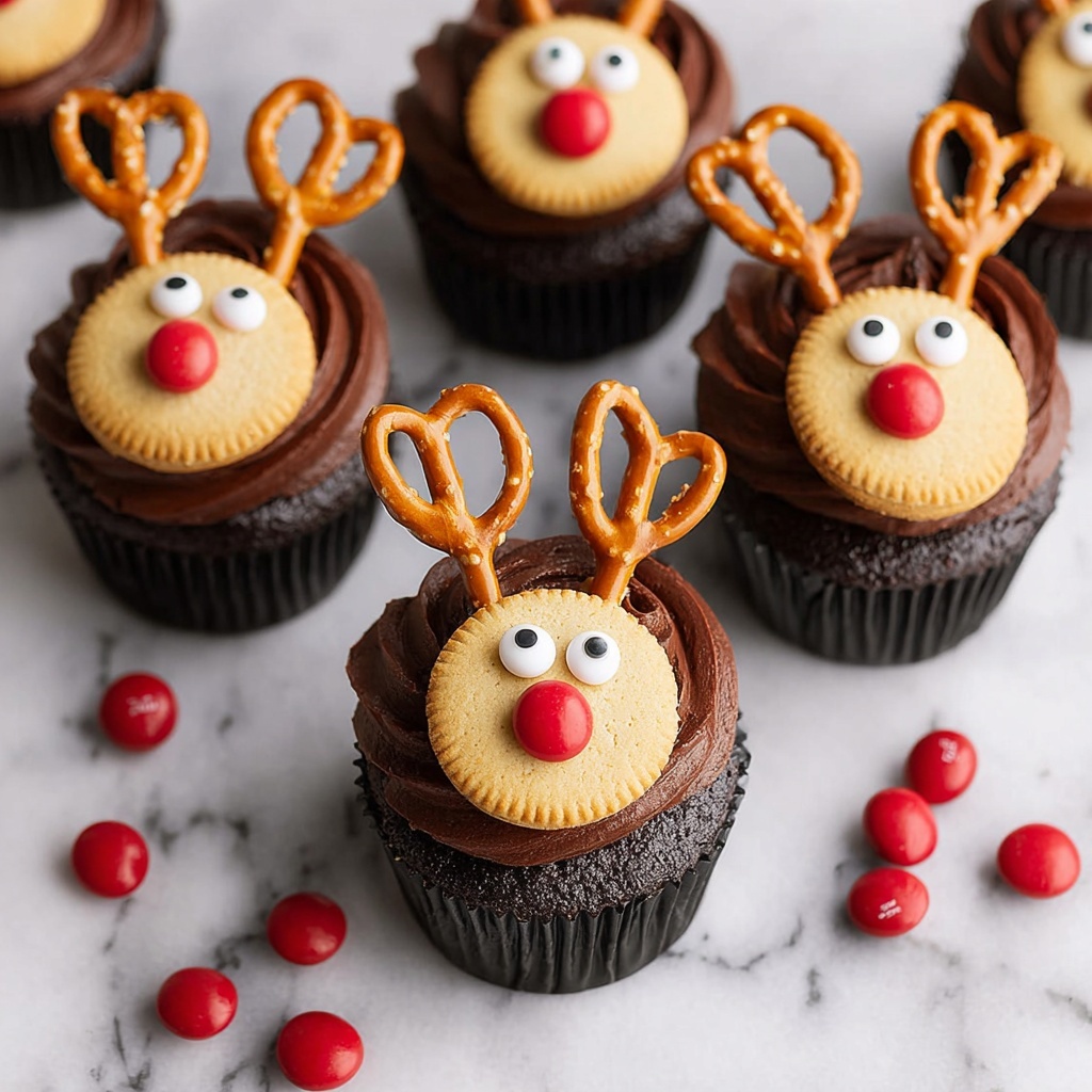 Easy Reindeer Cupcakes Recipe - Recipe Image