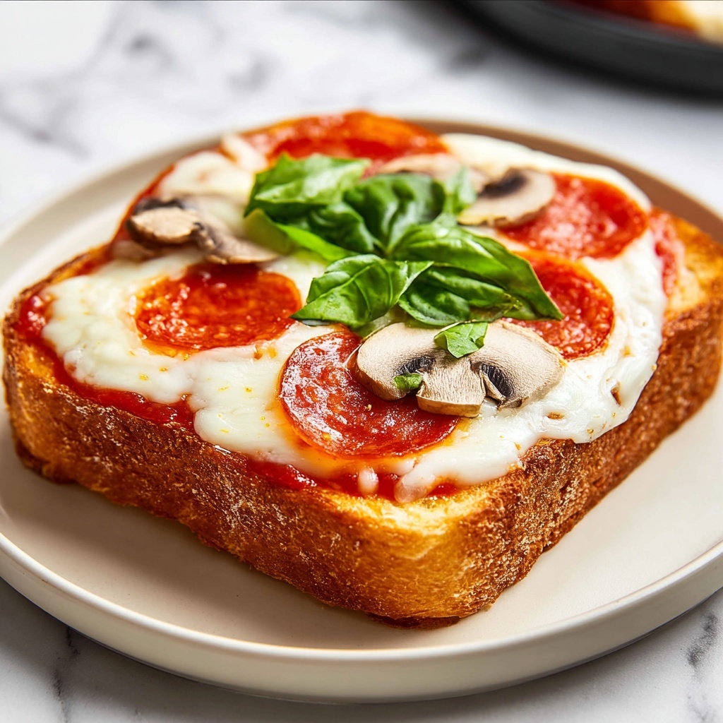 Cheesy Pepperoni Pizza Toast Recipe - Recipe Image