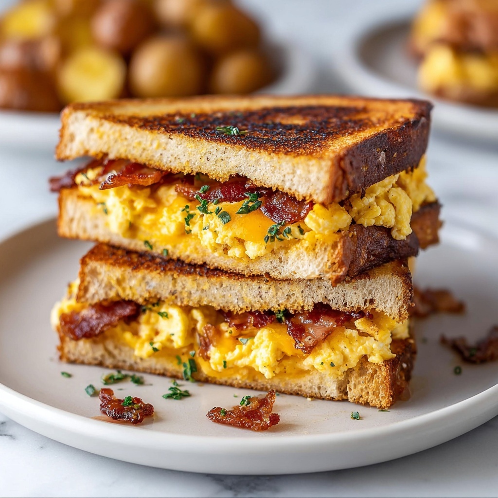 Breakfast Grilled Cheese with Eggs Recipe - Recipe Image