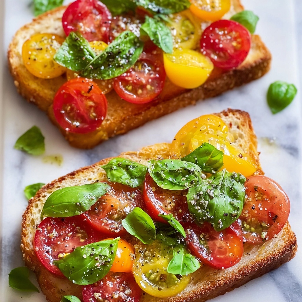 Fresh Cherry Tomato and Basil Bruschetta Recipe - Recipe Image