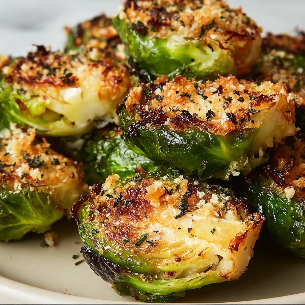Garlic Parmesan Roasted Brussels Sprouts Recipe - Recipe Image