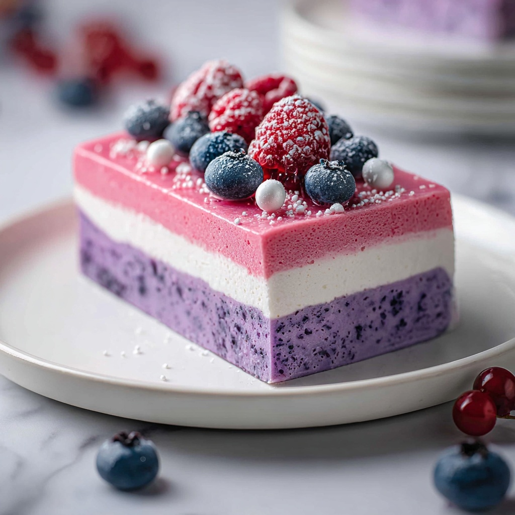 Vegan Berry Ice Cream Cake Recipe - Recipe Image