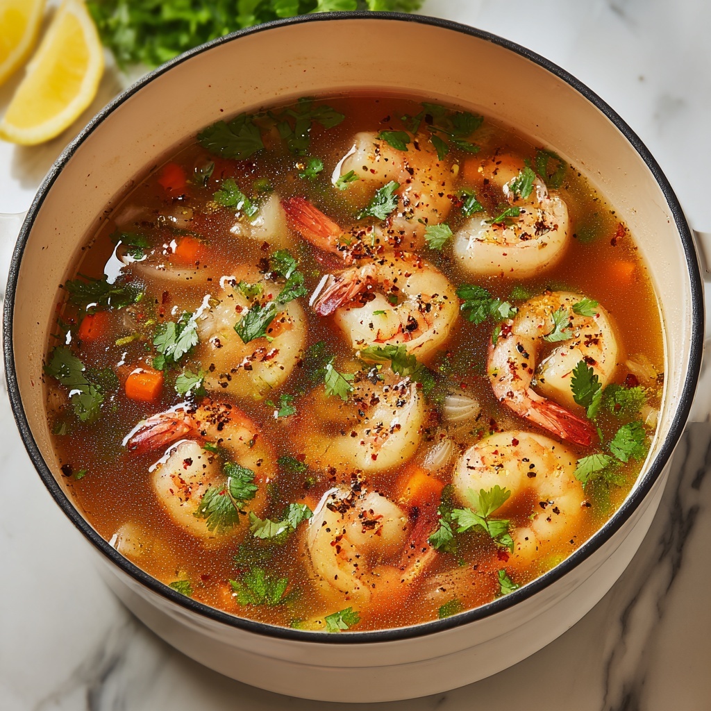 Quick and Spicy Shrimp Soup Recipe - Recipe Image