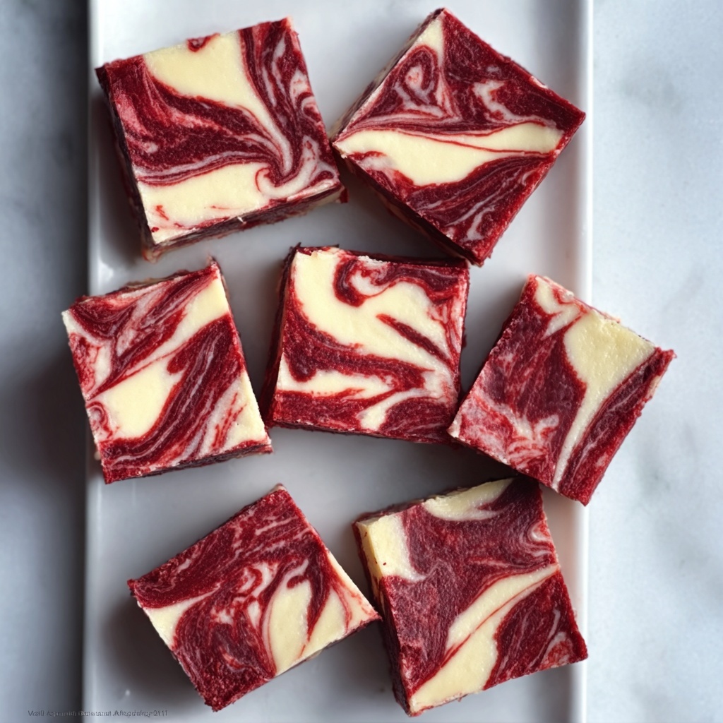 Red Velvet Brownies with Vanilla Cheesecake Swirl Recipe - Recipe Image